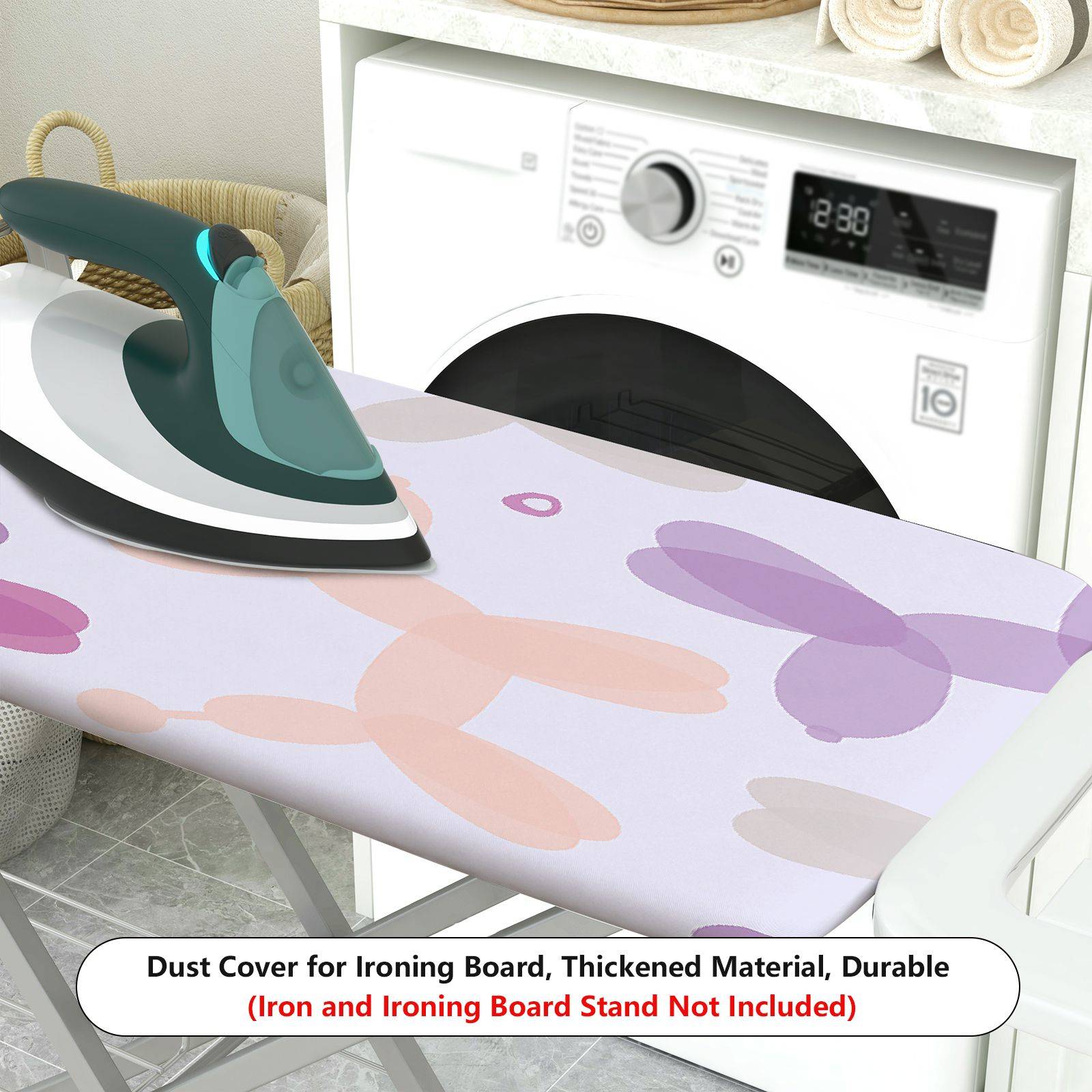 1-Piece Balloon Dog Pastel Cute  Ironing Board Cover, Universal Size, Without Board