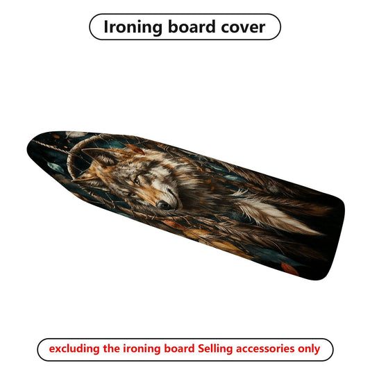 1-Piece Wolf Feather Rustic  Ironing Board Cover, Universal Size, Without Board