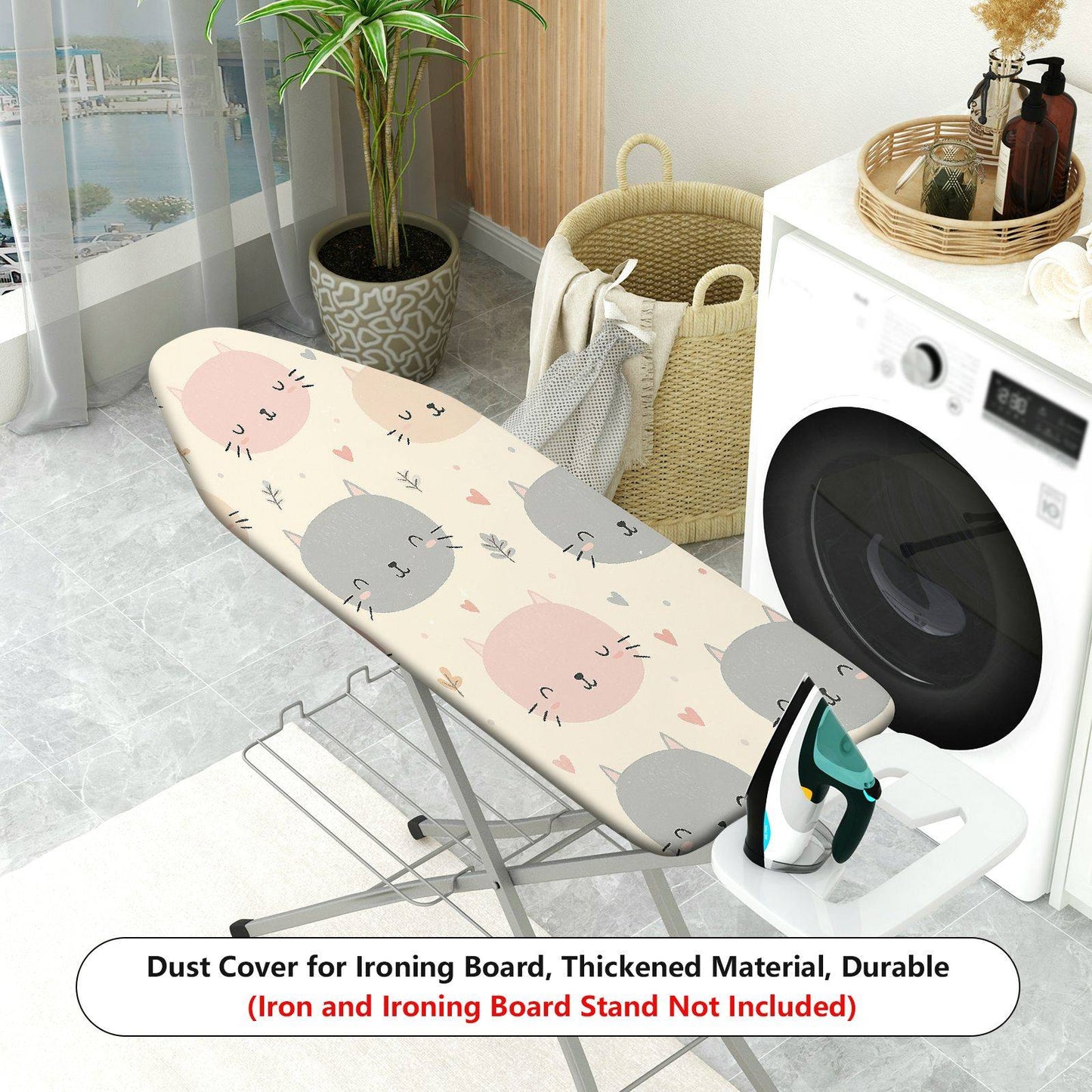 1-Piece Cat Heart Cute  Ironing Board Cover, Universal Size, Without Board