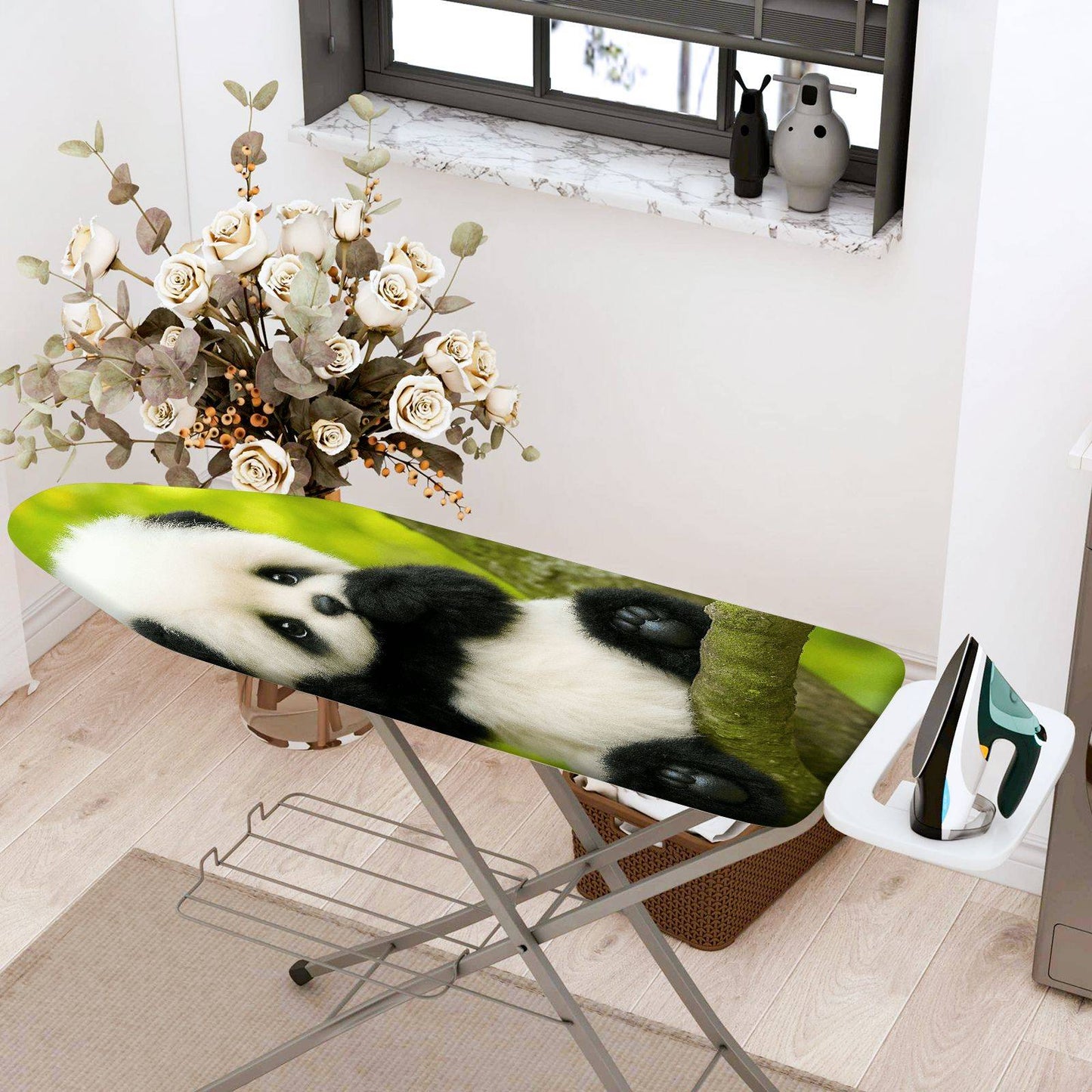 1-Piece Cute Panda Forest Animal  Ironing Board Cover, Universal Size, Without Board