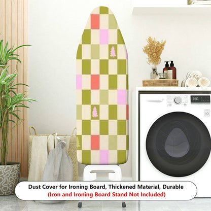 1-Piece Checkered Colorful Christmas  Ironing Board Cover, Universal Size, Without Board