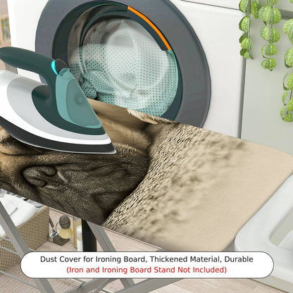 1-Piece Pug Dog Cute Animal  Ironing Board Cover, Universal Size, Without Board