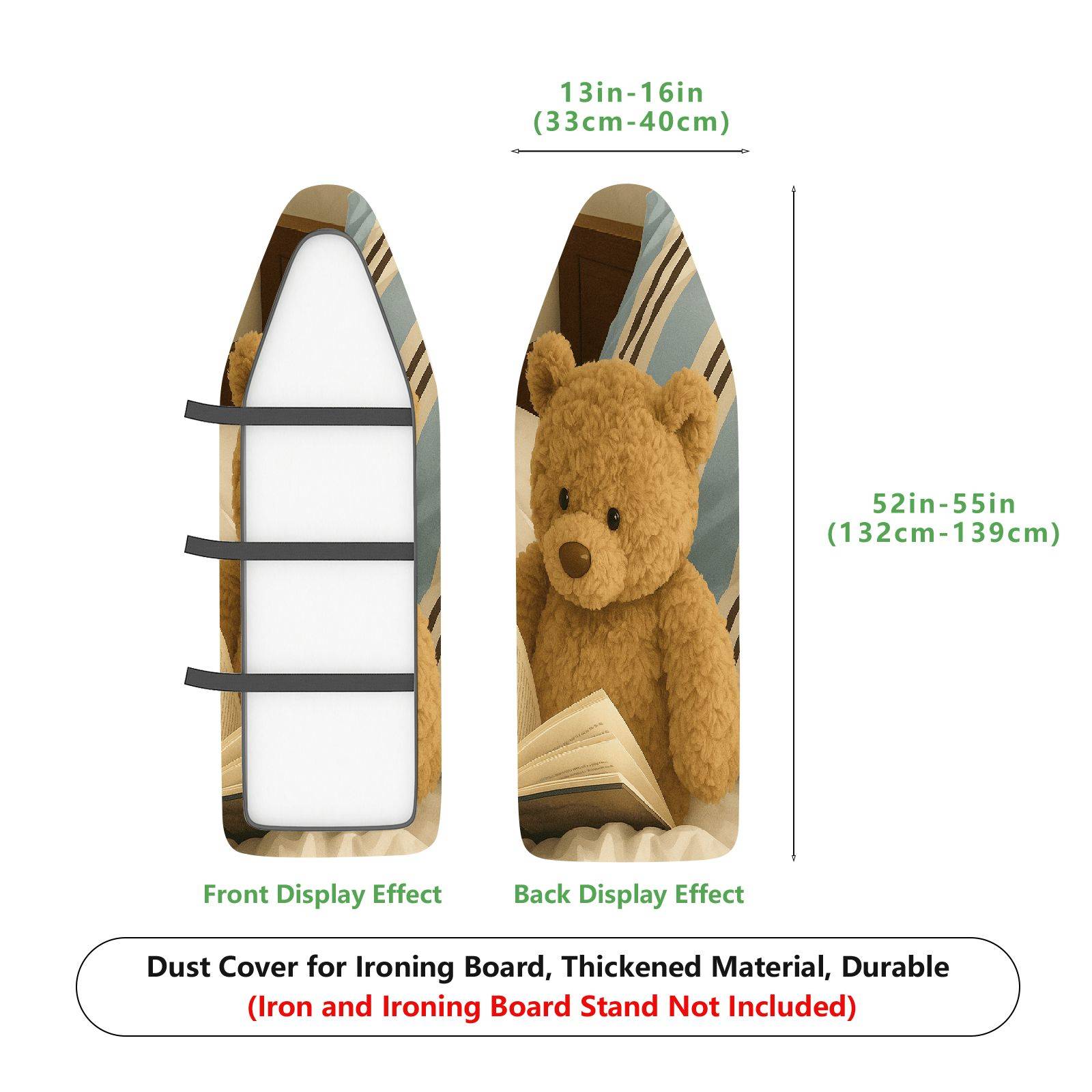 1-Piece Teddy Bear Cozy Cute  Ironing Board Cover, Universal Size, Without Board