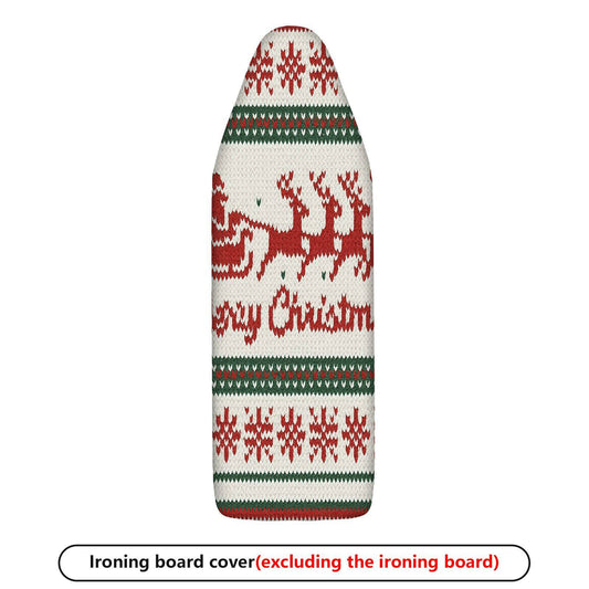 1-Piece Christmas Elk Santa  Ironing Board Cover, Universal Size, Without Board