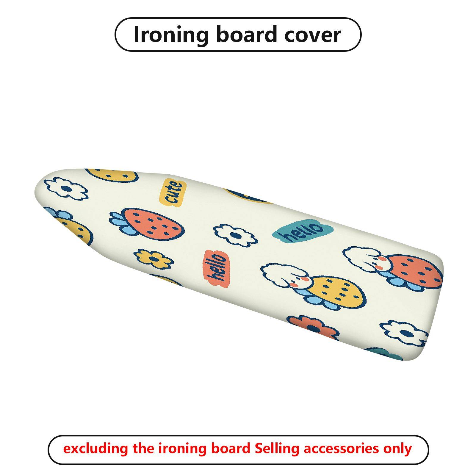 1-Piece Cute Sheep Strawberry  Ironing Board Cover, Universal Size, Without Board
