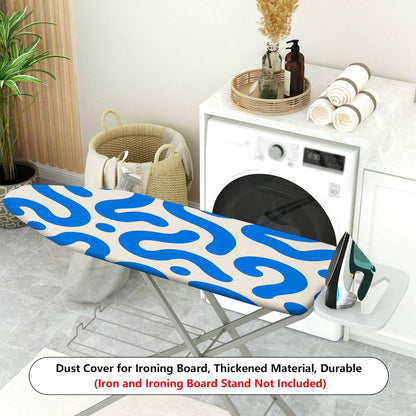 1-Piece Abstract Blue Wave Pattern Modern  Ironing Board Cover, Universal Size, Without Board