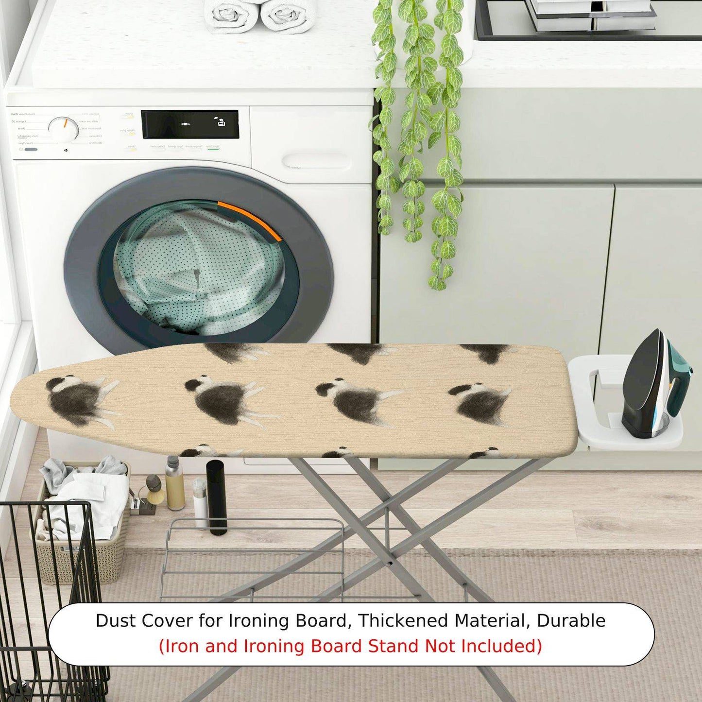 1-Piece Dog Pattern Beige Cute  Ironing Board Cover, Universal Size, Without Board