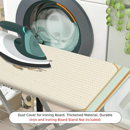 1-Piece Horse Pattern Beige Embroidery  Ironing Board Cover, Universal Size, Without Board