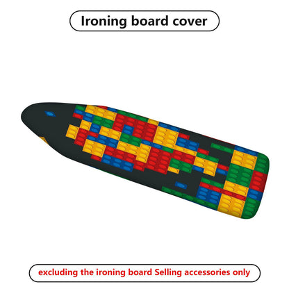 1-Piece Colorful Block Pattern Playful Fun  Ironing Board Cover, Universal Size, Without Board