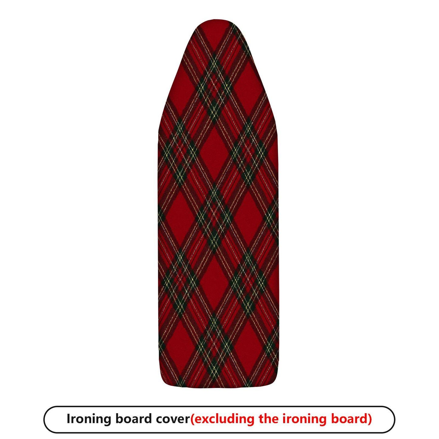 1-Piece Plaid Checkered Red  Ironing Board Cover, Universal Size, Without Board