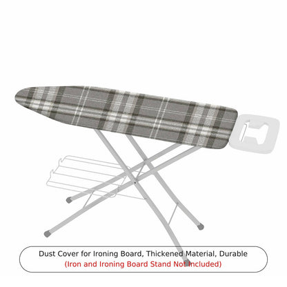 1-Piece Plaid Checkered Gray  Ironing Board Cover, Universal Size, Without Board