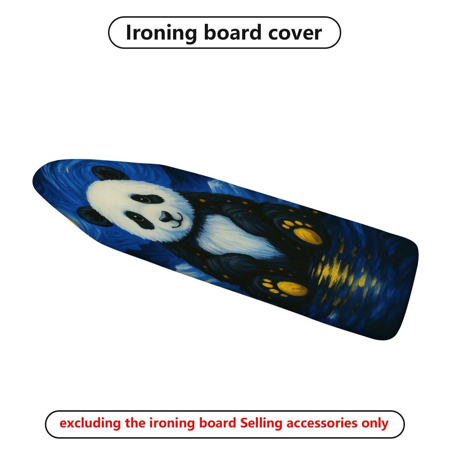 1-Piece Panda Starry Night Fun  Ironing Board Cover, Universal Size, Without Board