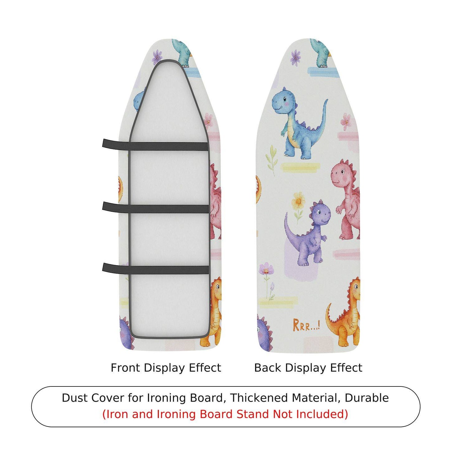 1-Piece Colorful Dinosaur  Cute  Ironing Board Cover, Universal Size, Without Board