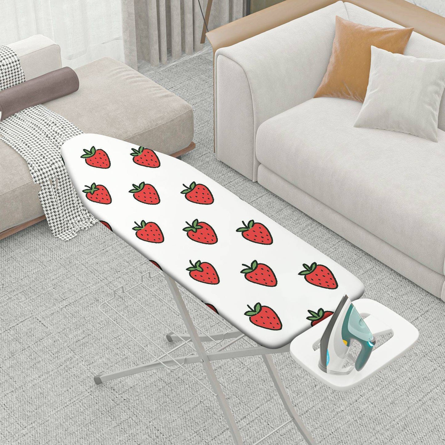 1-Piece Strawberry Pattern Red Fruit Print Cute  Ironing Board Cover, Universal Size, Without Board