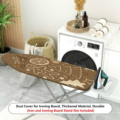 1-Piece Christmas Gingerbread Cinnamon Tree  Ironing Board Cover, Universal Size, Without Board