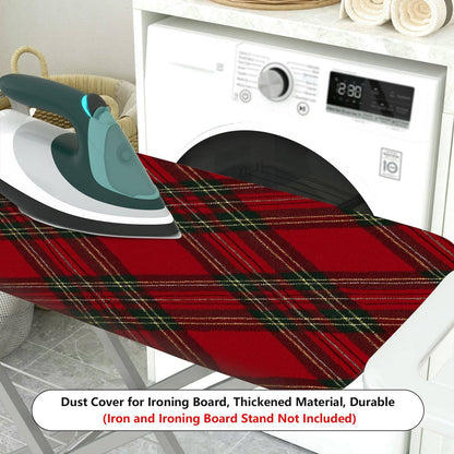 1-Piece Red Plaid Checked Pattern  Ironing Board Cover, Universal Size, Without Board