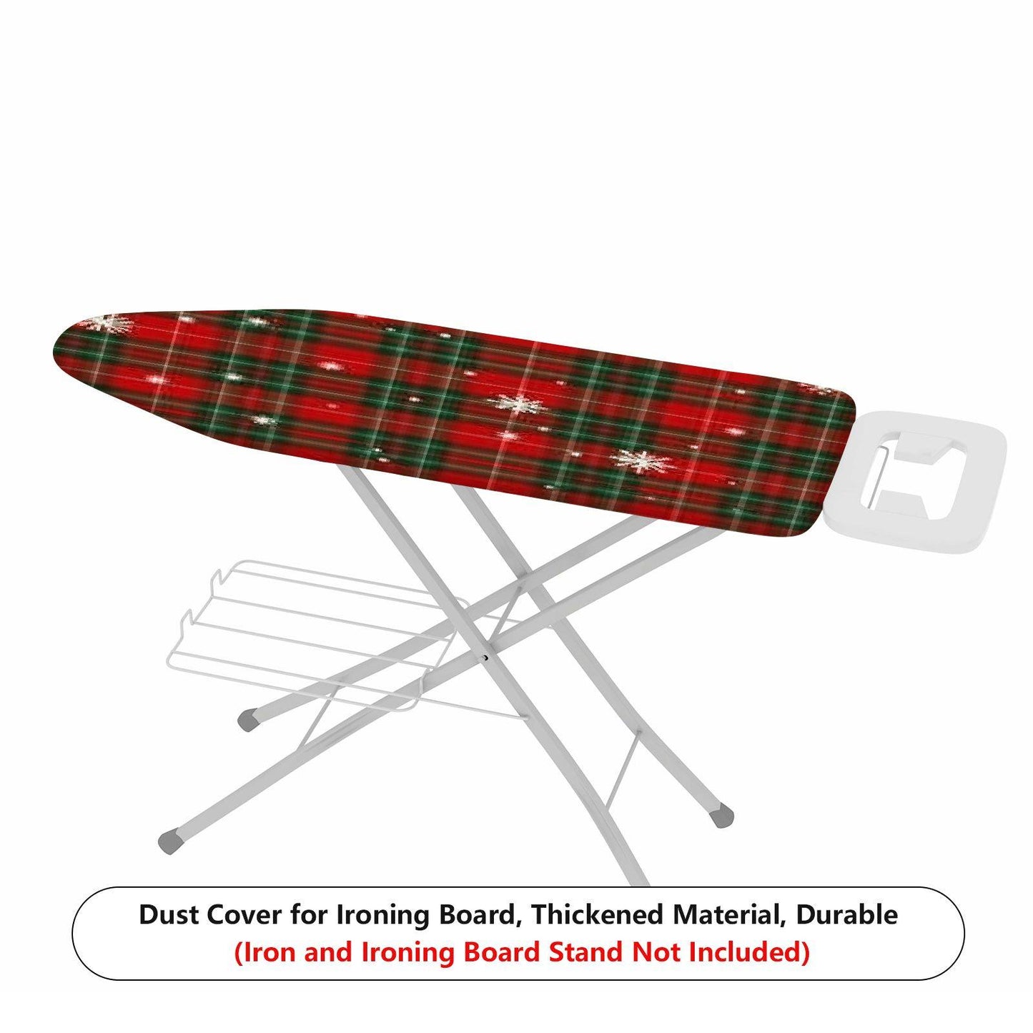 1-Piece Plaid Snowflake Christmas  Ironing Board Cover, Universal Size, Without Board
