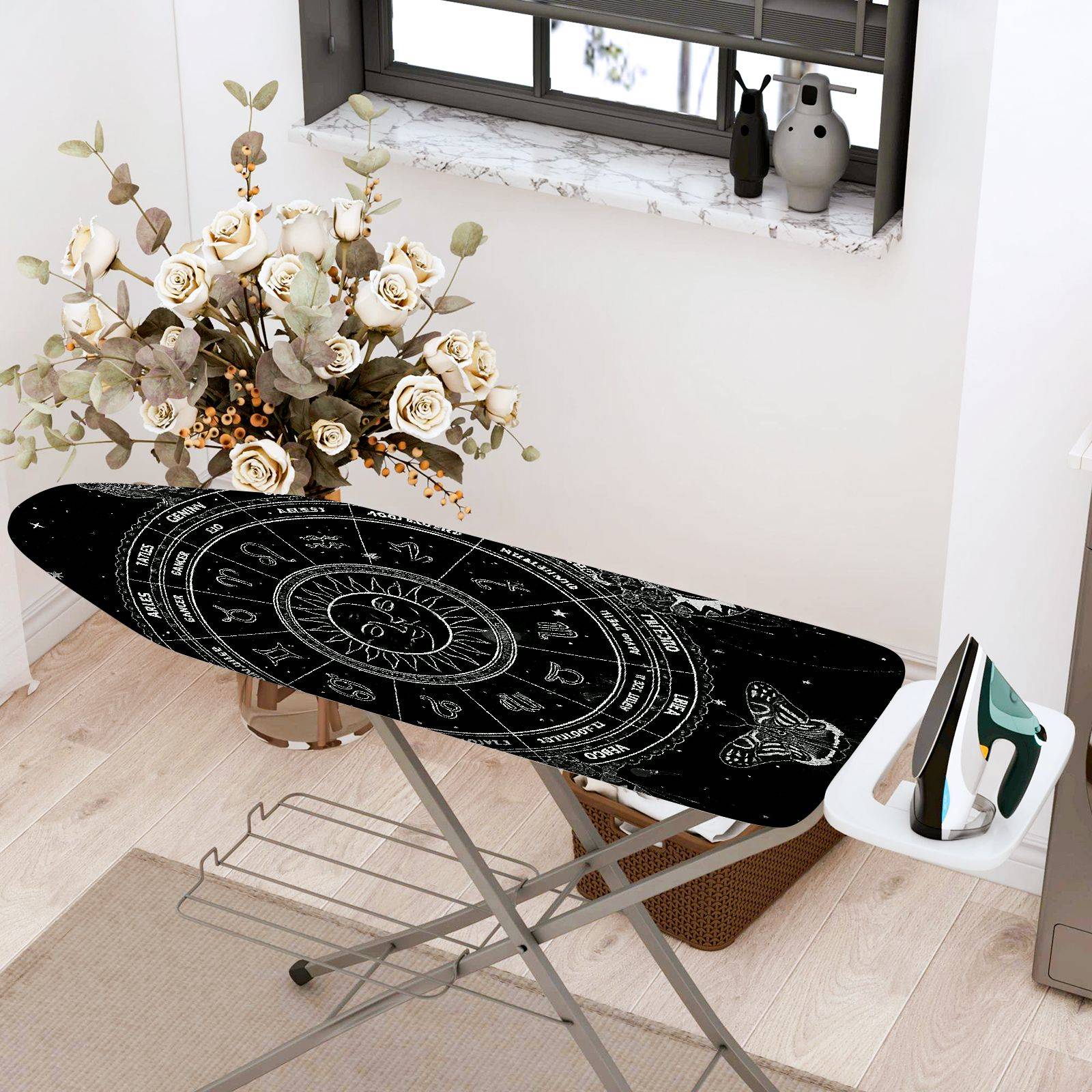 1-Piece Zodiac Astrology Horoscope  Ironing Board Cover, Universal Size, Without Board