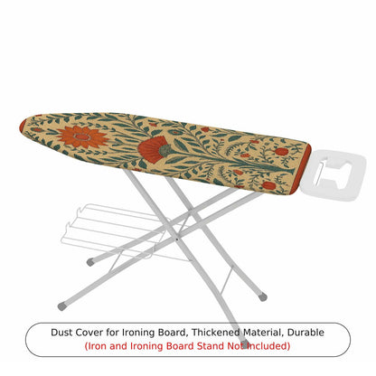 1-Piece Floral Pattern Green Beige  Ironing Board Cover, Universal Size, Without Board