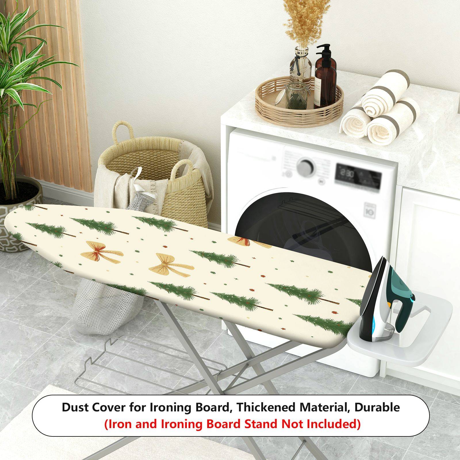 1-Piece Christmas Tree Bow Star  Ironing Board Cover, Universal Size, Without Board