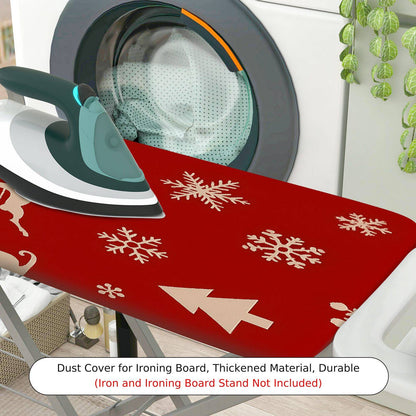 1-Piece Reindeer Snowflake Christmas  Ironing Board Cover, Universal Size, Without Board