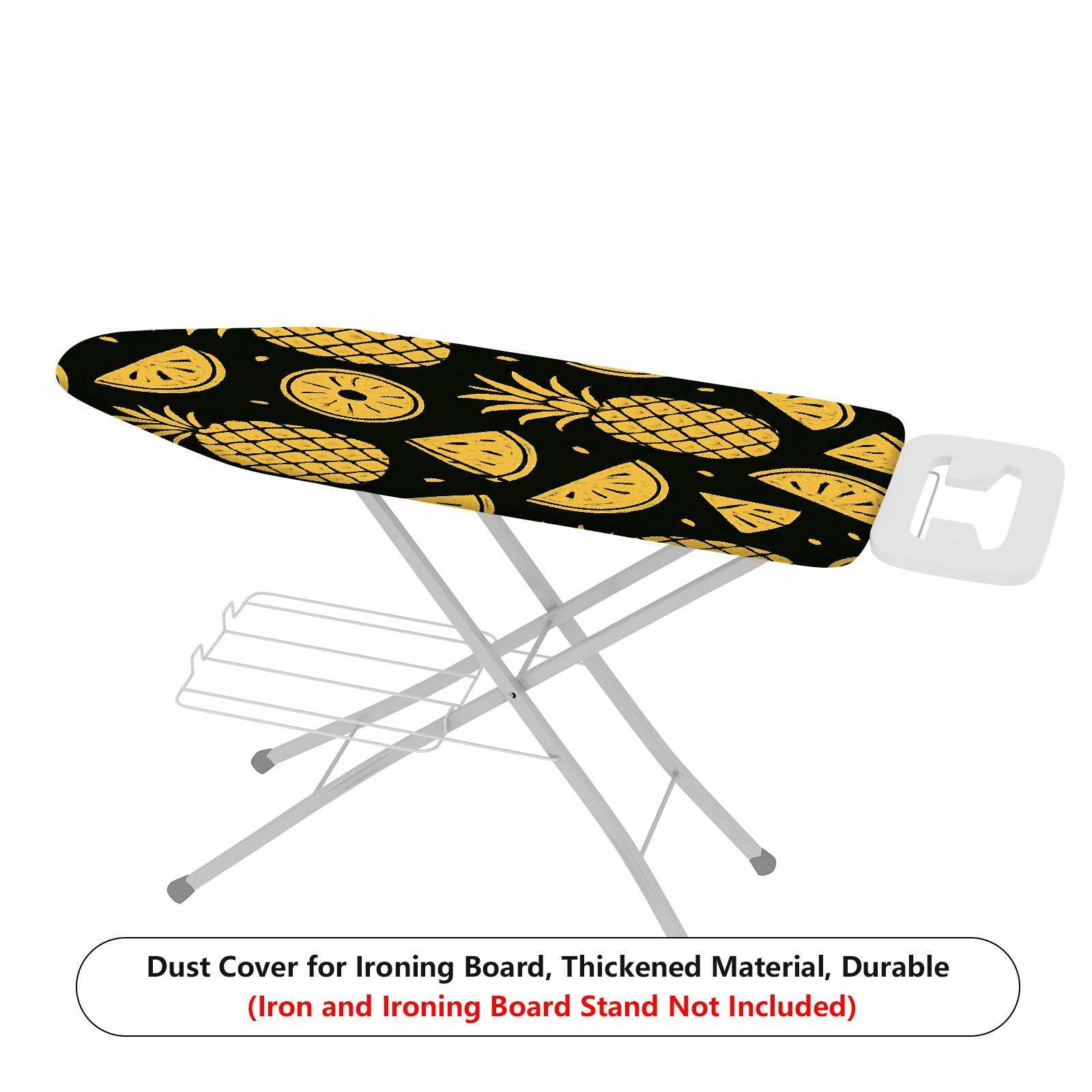 1-Piece Pineapple Fruit Pattern Black  Ironing Board Cover, Universal Size, Without Board