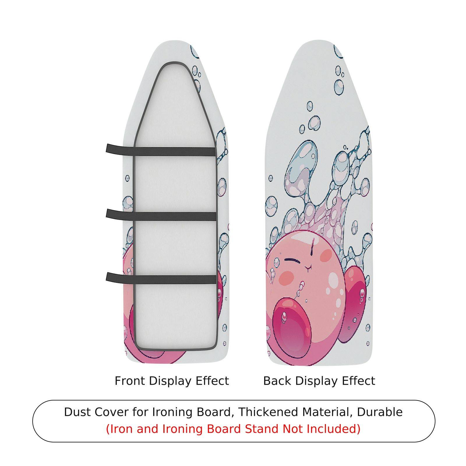 1-Piece Bubbles Cute Pink  Ironing Board Cover, Universal Size, Without Board
