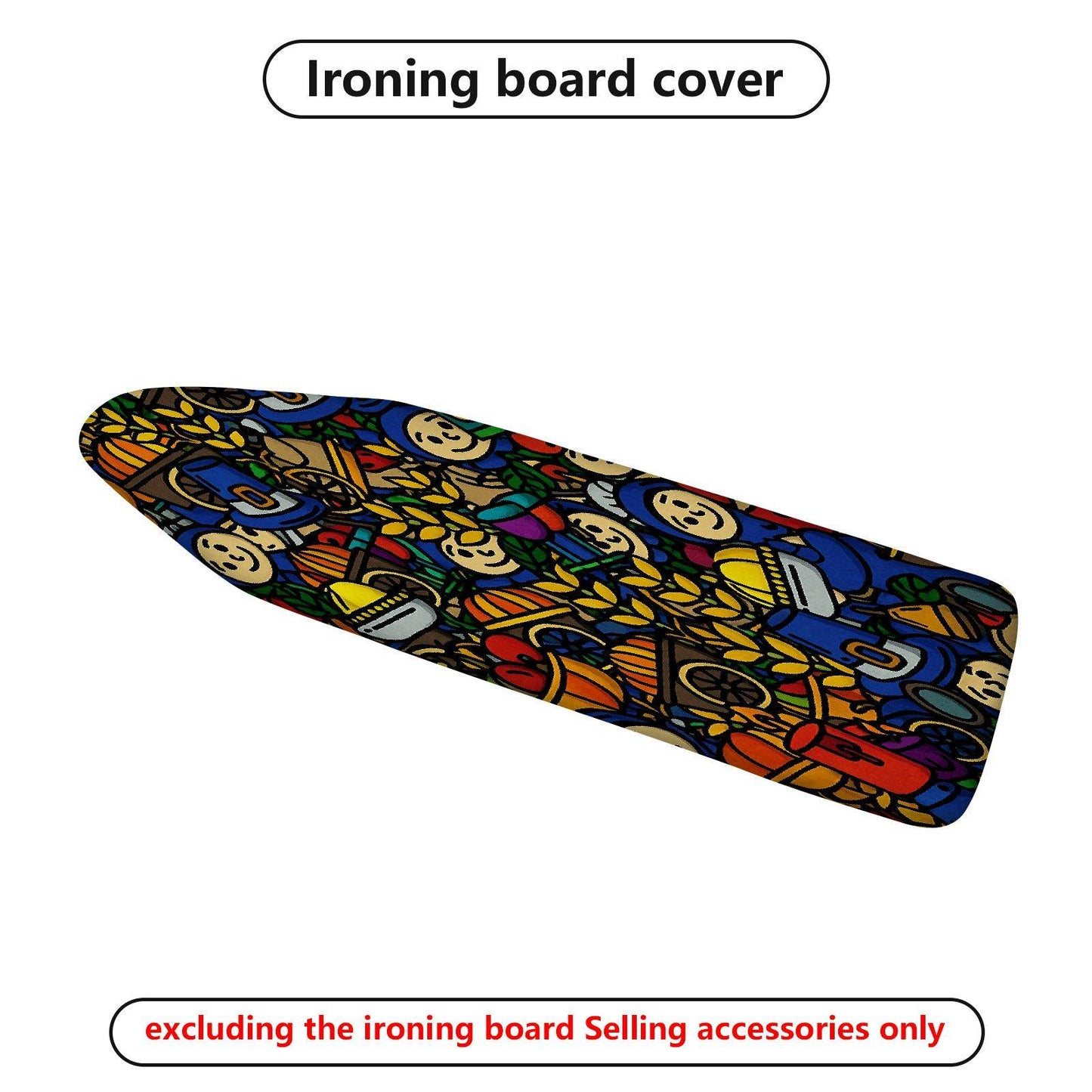 1-Piece Colorful Fun  Ironing Board Cover, Universal Size, Without Board