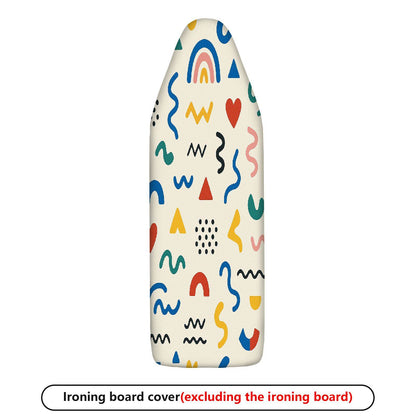 1-Piece Abstract Rainbow Geometry Color  Ironing Board Cover, Universal Size, Without Board