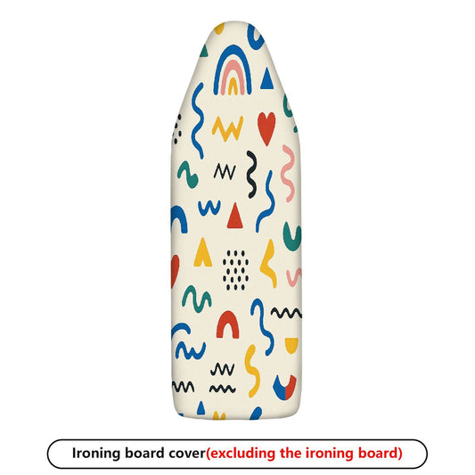 1-Piece Abstract Rainbow Geometry Color  Ironing Board Cover, Universal Size, Without Board
