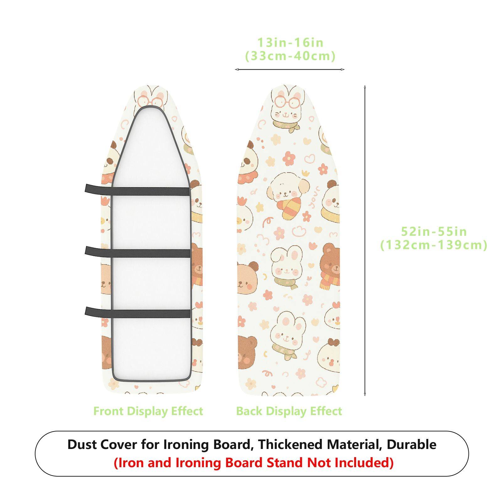 1-Piece Animal Floral Cute  Ironing Board Cover, Universal Size, Without Board
