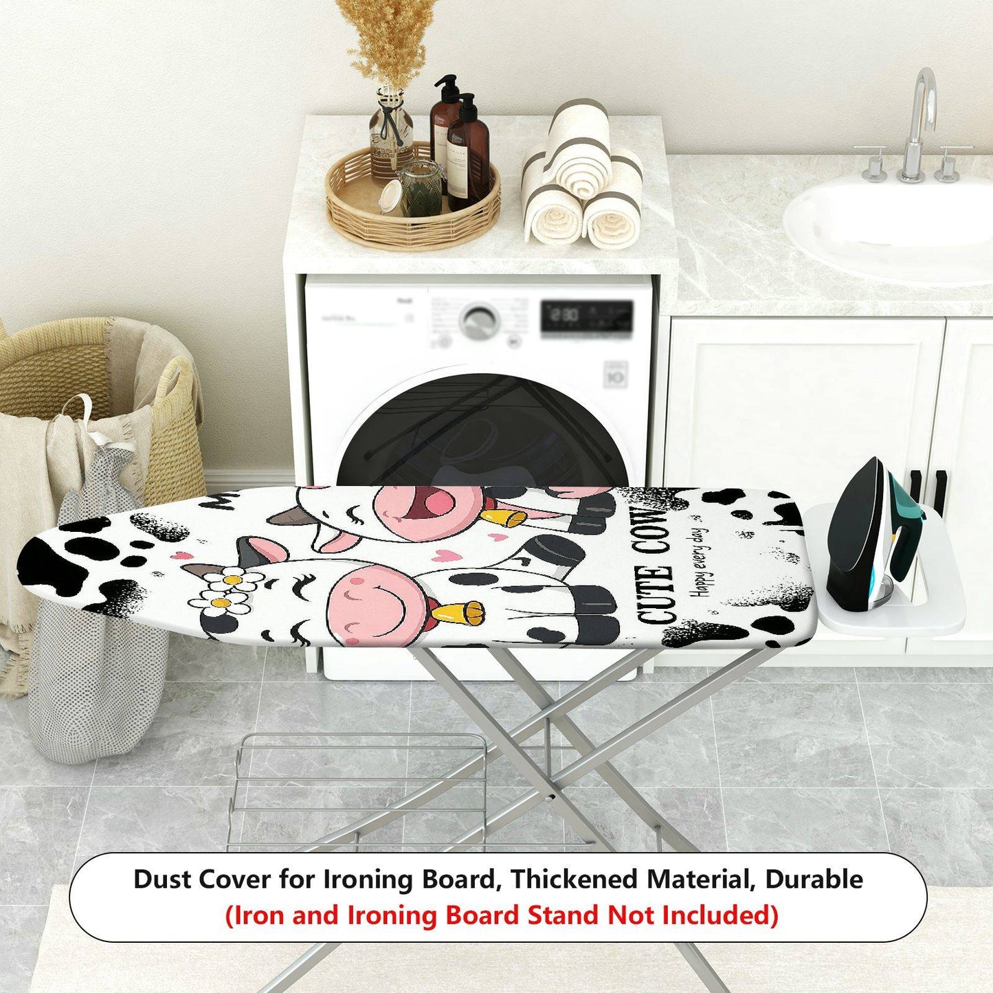 1-Piece Cute Cow  Fun  Ironing Board Cover, Universal Size, Without Board