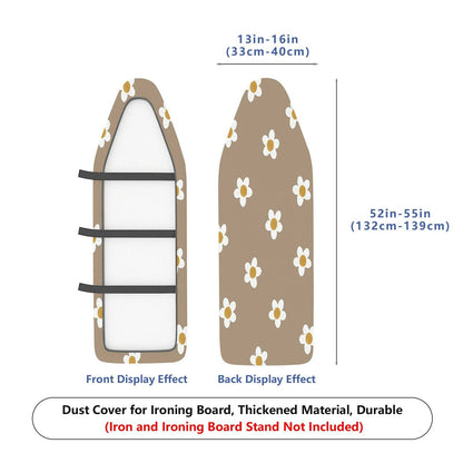1-Piece Daisy Floral Beige  Ironing Board Cover, Universal Size, Without Board