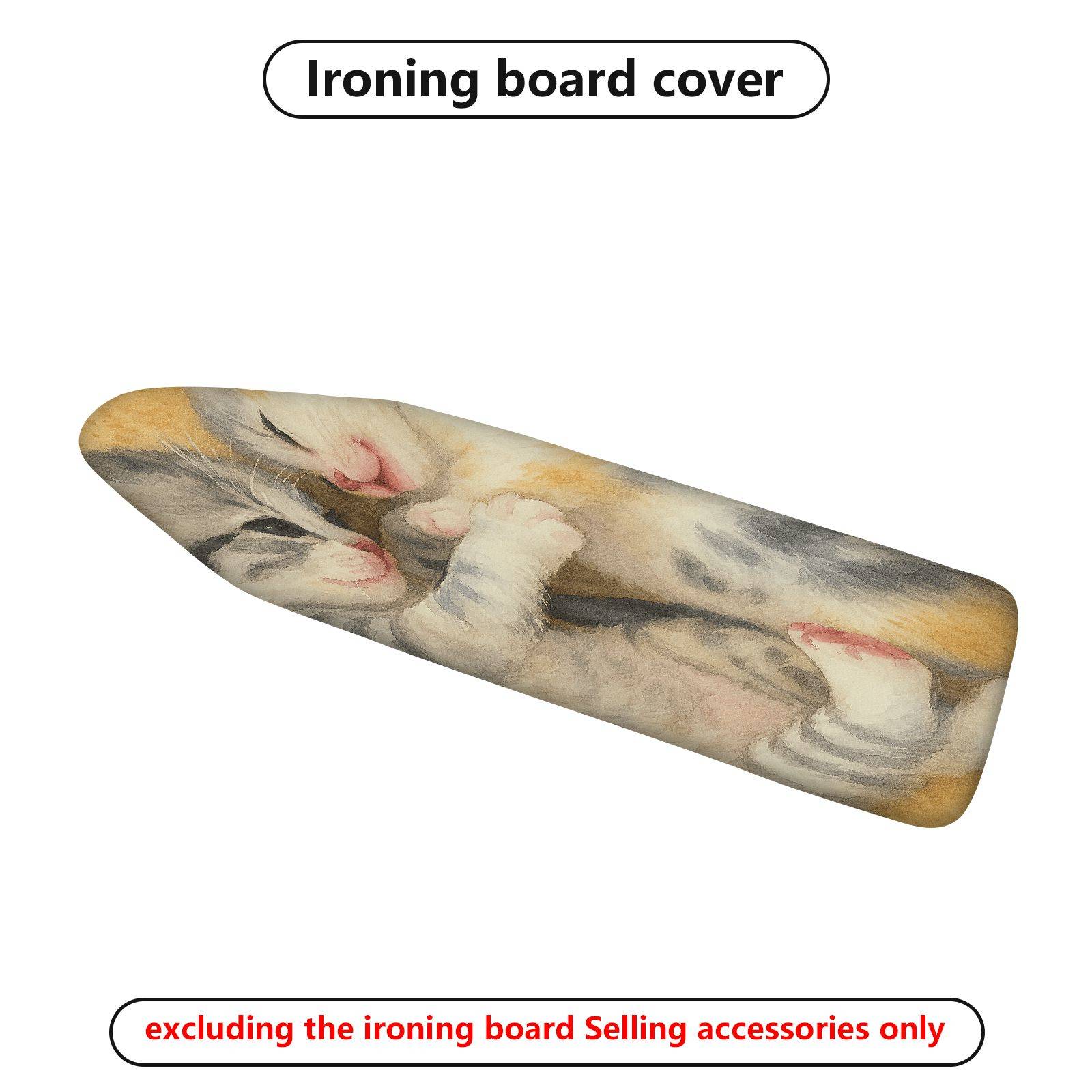 1-Piece Cute Kitten Animal Artistic  Ironing Board Cover, Universal Size, Without Board