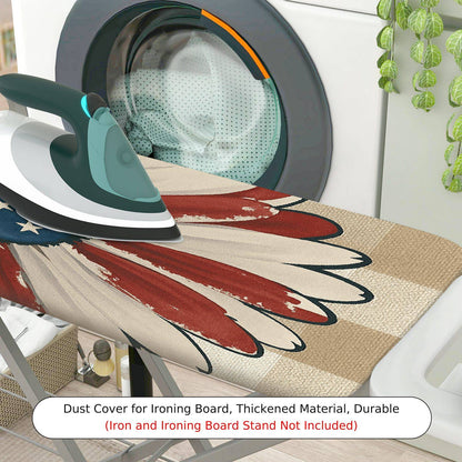 1-Piece American Star Flower Red  Ironing Board Cover, Universal Size, Without Board