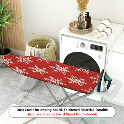1-Piece Snowflake Red White Christmas  Ironing Board Cover, Universal Size, Without Board