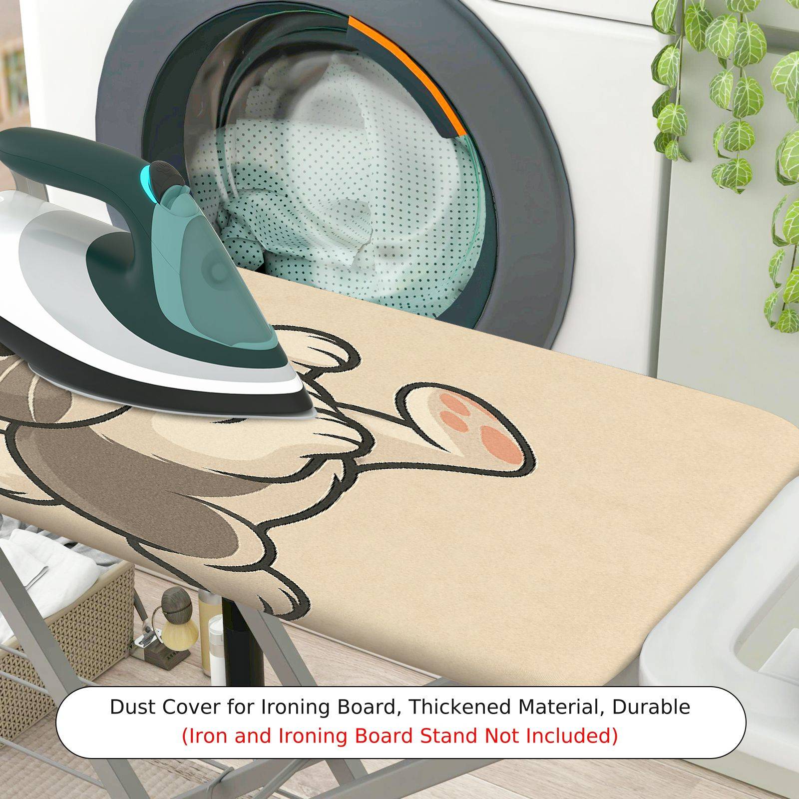 1-Piece Rabbit  Cute  Ironing Board Cover, Universal Size, Without Board