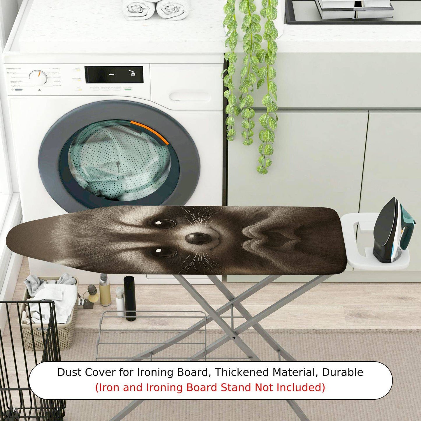 1-Piece Raccoon Print Animal Art Cute  Ironing Board Cover, Universal Size, Without Board
