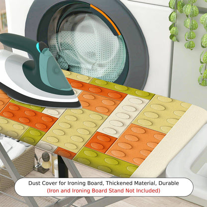 1-Piece Colorful Blocks Playful Fun  Ironing Board Cover, Universal Size, Without Board