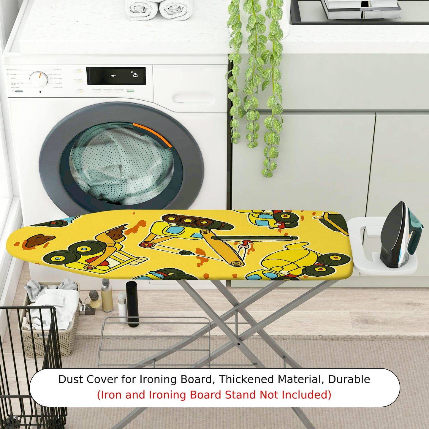 1-Piece Yellow Robot  Ironing Board Cover, Universal Size, Without Board