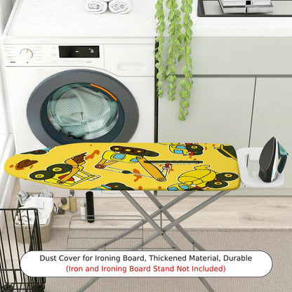 1-Piece Yellow Robot  Ironing Board Cover, Universal Size, Without Board