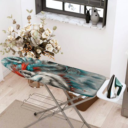 1-Piece Wolf Feather Colorful  Ironing Board Cover, Universal Size, Without Board