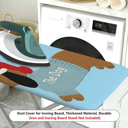 1-Piece Dog Paw Santa Christmas  Ironing Board Cover, Universal Size, Without Board