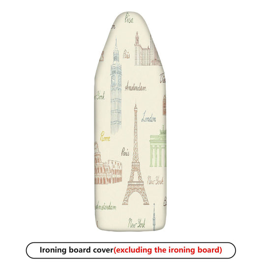 1-Piece World Landmark Architecture Eiffel Tower  Ironing Board Cover, Universal Size, Without Board