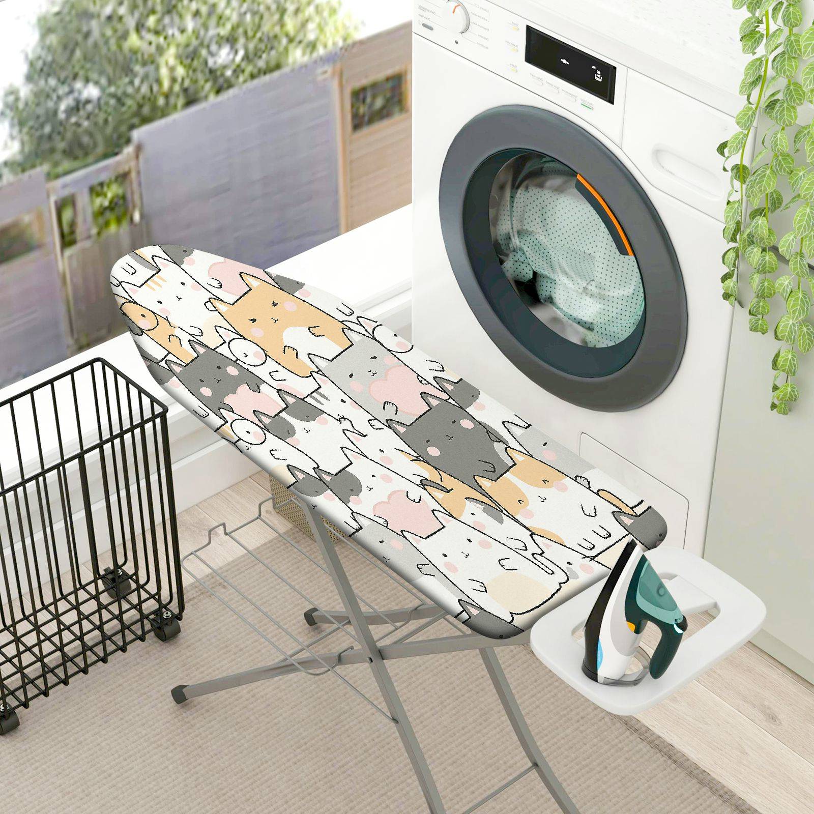 1-Piece Cat  Cute  Ironing Board Cover, Universal Size, Without Board