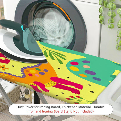 1-Piece Dinosaur Jungle Fun  Ironing Board Cover, Universal Size, Without Board