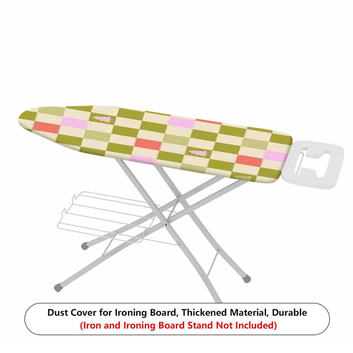 1-Piece Checkered Christmas Tree Pattern Pastel Color  Ironing Board Cover, Universal Size, Without Board