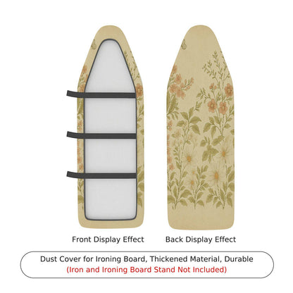 1-Piece Floral Pattern Beige Green  Ironing Board Cover, Universal Size, Without Board