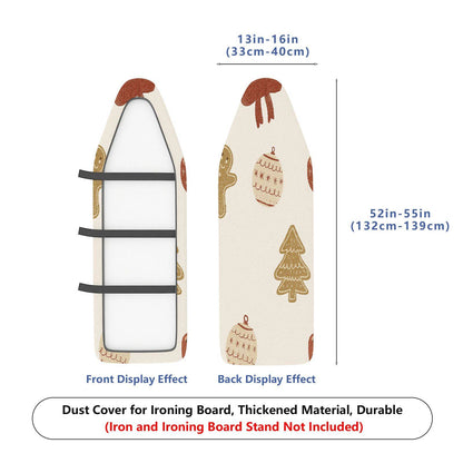 1-Piece Christmas Gingerbread Ornament  Ironing Board Cover, Universal Size, Without Board