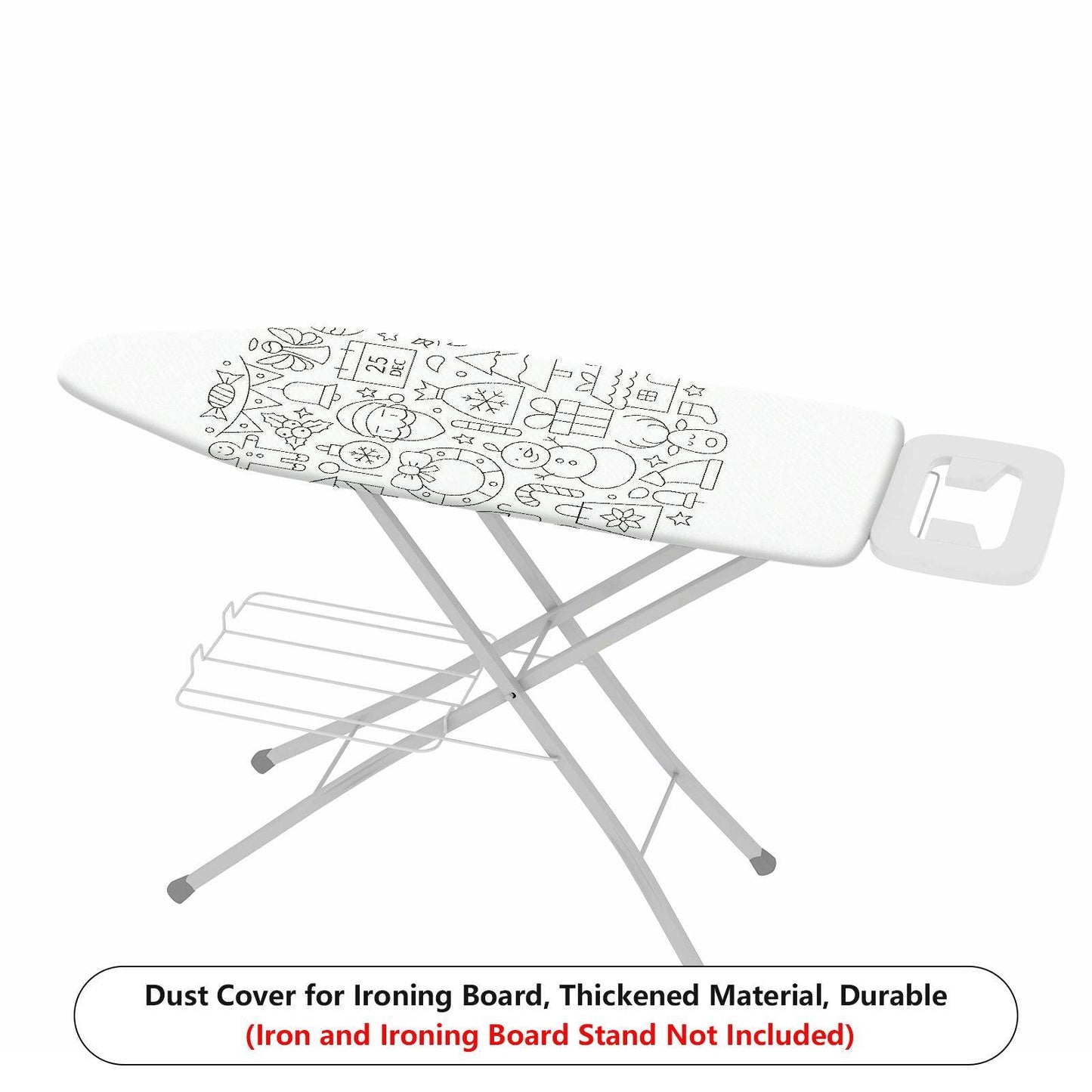 1-Piece Christmas Festive Season Santa  Ironing Board Cover, Universal Size, Without Board